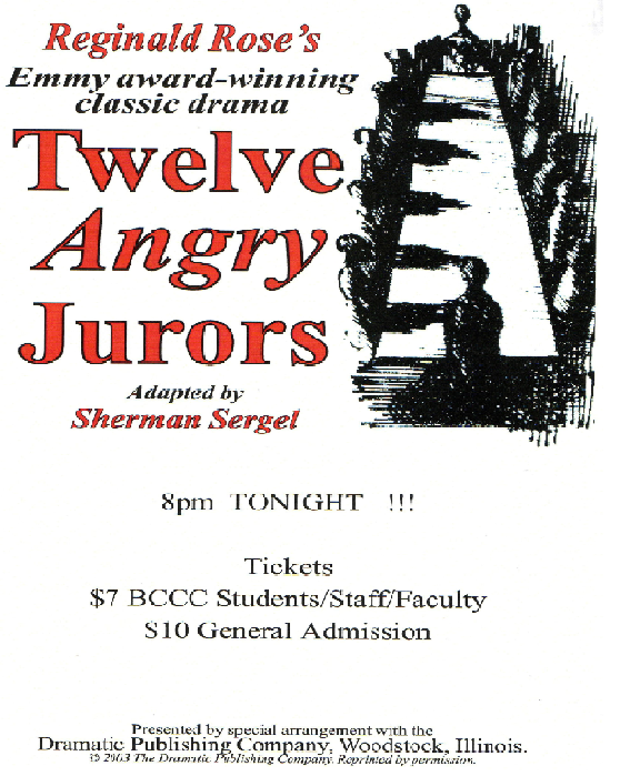 12 Angry Jurors playing at Bucks