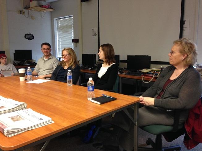 From left to right Tom Sofield, Sarah Larson, Annmaire Ely, Patricia Walker