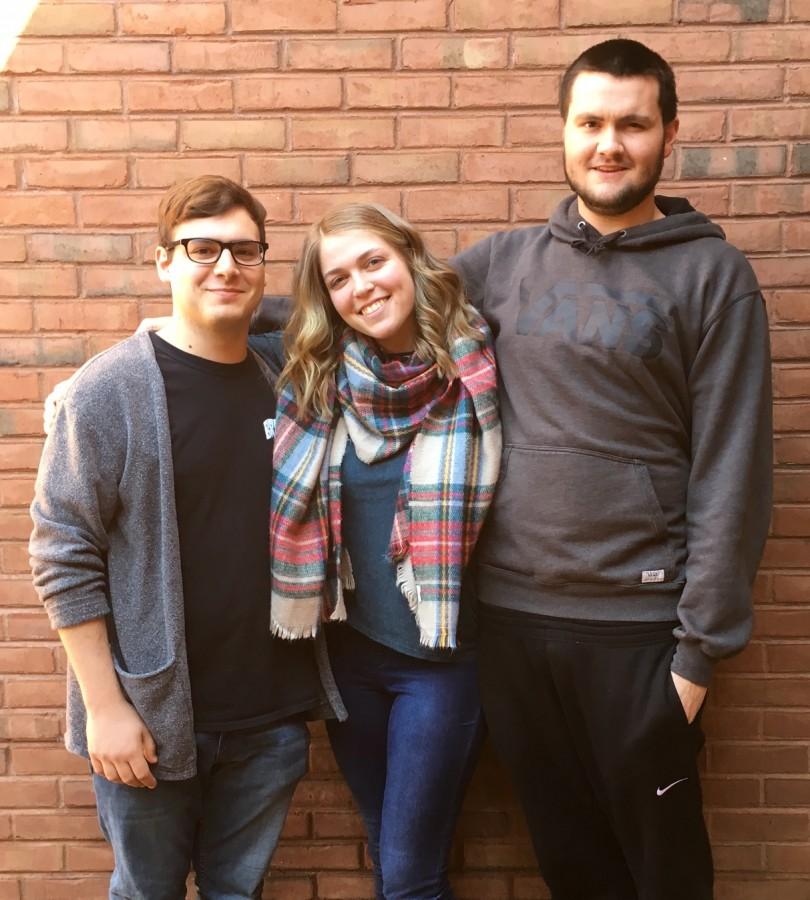 Award winners (l to r) Justin Bifolco, Carly Pendergast and John Gannon