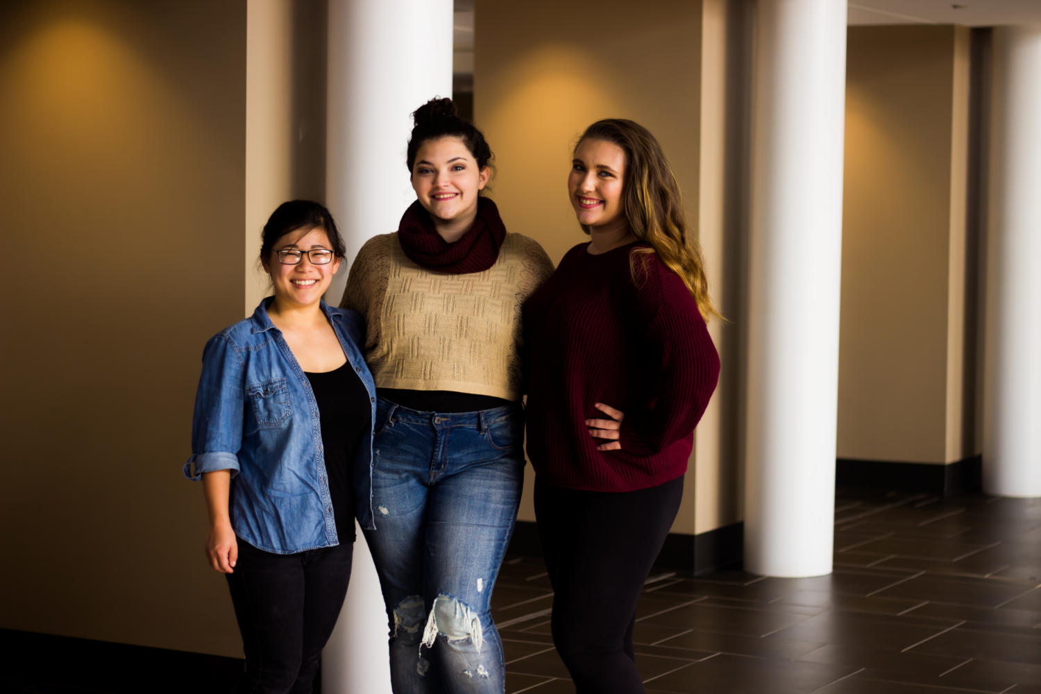 Left to right: Maia Van Valkenburgh (vice president), Gia Folino (president), and Gabriella Morgan (secretary)