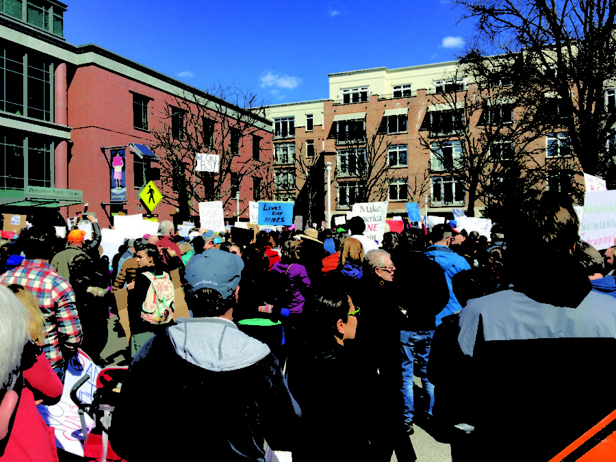 Crowds marched with signs and solidarity in Princeton, NJ.