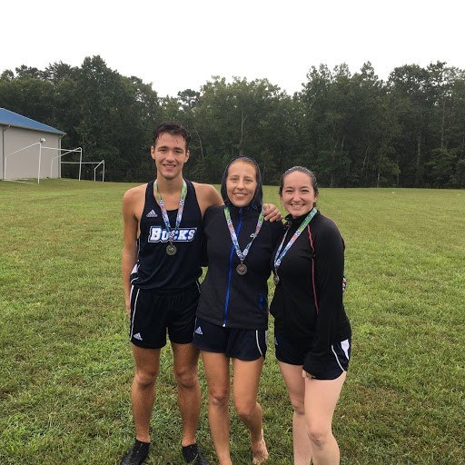 Reland Saugling (4th place; 24:03.60), Patty Higgins (13th place; 26:28.67) and Logan Saugling (7th place; 18:59.79).
