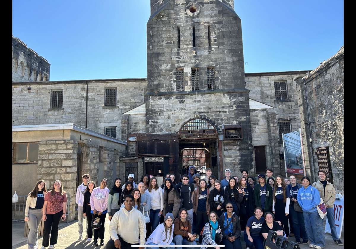 Bucks Students in front of Eastern State Penitentiary 